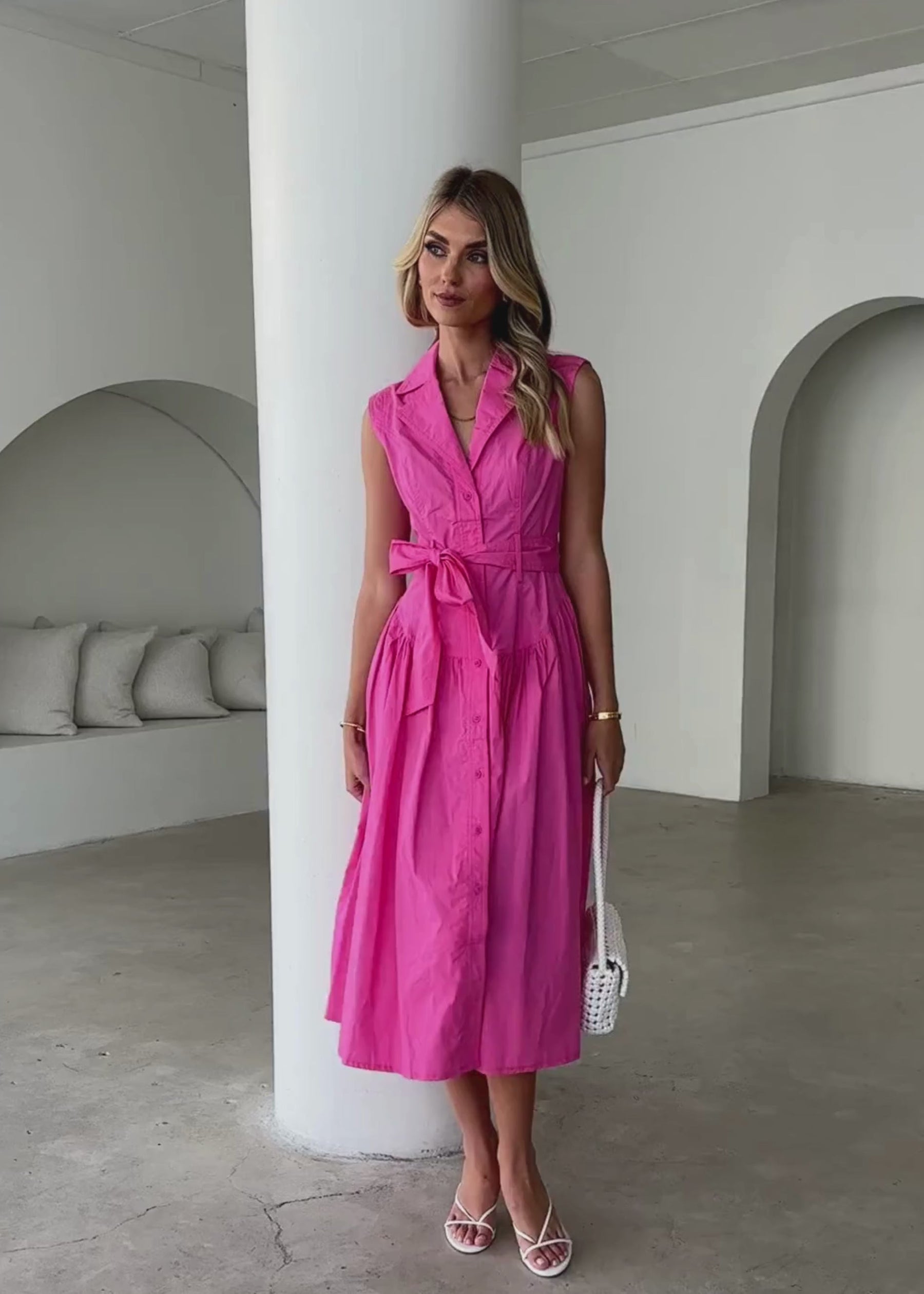 Tiarne Midi Dress - Pink