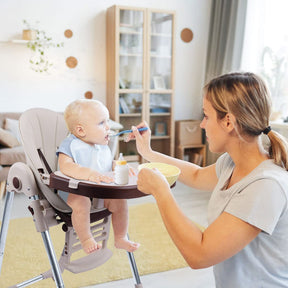 Baby High Chair for Toddlers Kids Feeding Height Convertible with Removable Tray