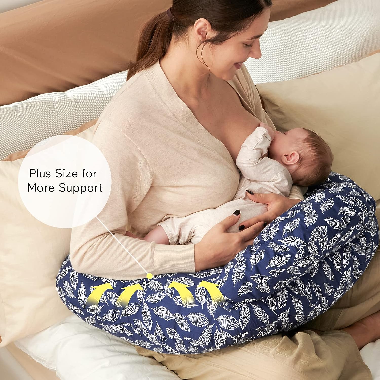 Nursing Pillow for Breastfeeding Original Plus Size Pillows for Mom and Baby