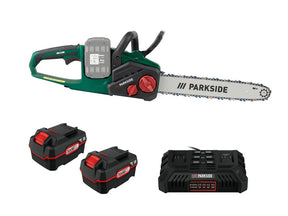 PARKSIDE® 40 V Akku-Kettensäge »PKSA 40-Li B2«, Set mit 2 Akkus und Doppelladegerät