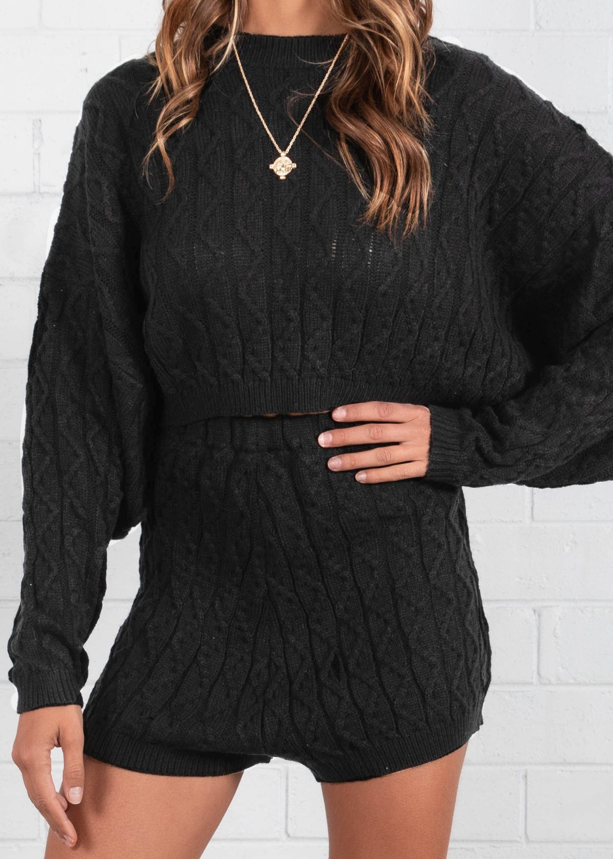 Shondra Knit Set - Black