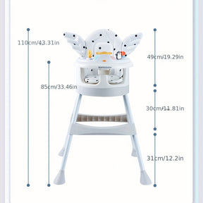 Karmababy Baby High Chair, Detachable High Feet, Newborn Learning Seat