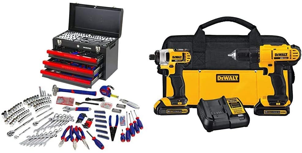 408-Piece Mechanics Tool Set with 3-Drawer Heavy Duty Metal Box (W009044A)