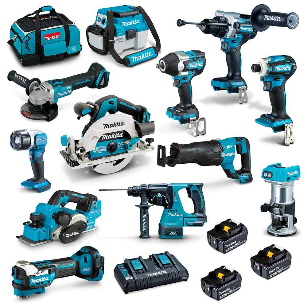 MAKITA 18V Brushless 12 Piece 3 x 5.0Ah Combo Kit DLX1202TX1