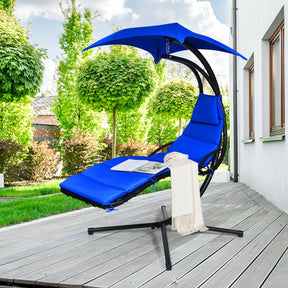 Hanging Chaise Lounge Hammock Outdoor Lounge Chair Swing Chair with Pillow