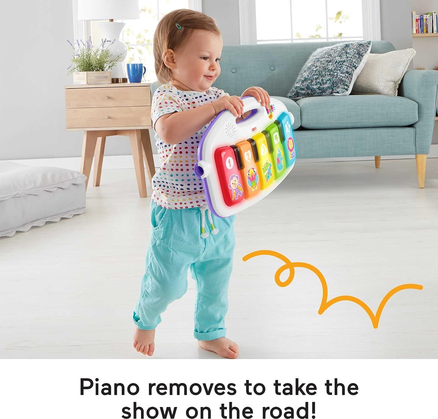 Fisher Price Baby Playmat Deluxe Kick & Play Piano Gym & Maracas with Smart Stages Learning Content