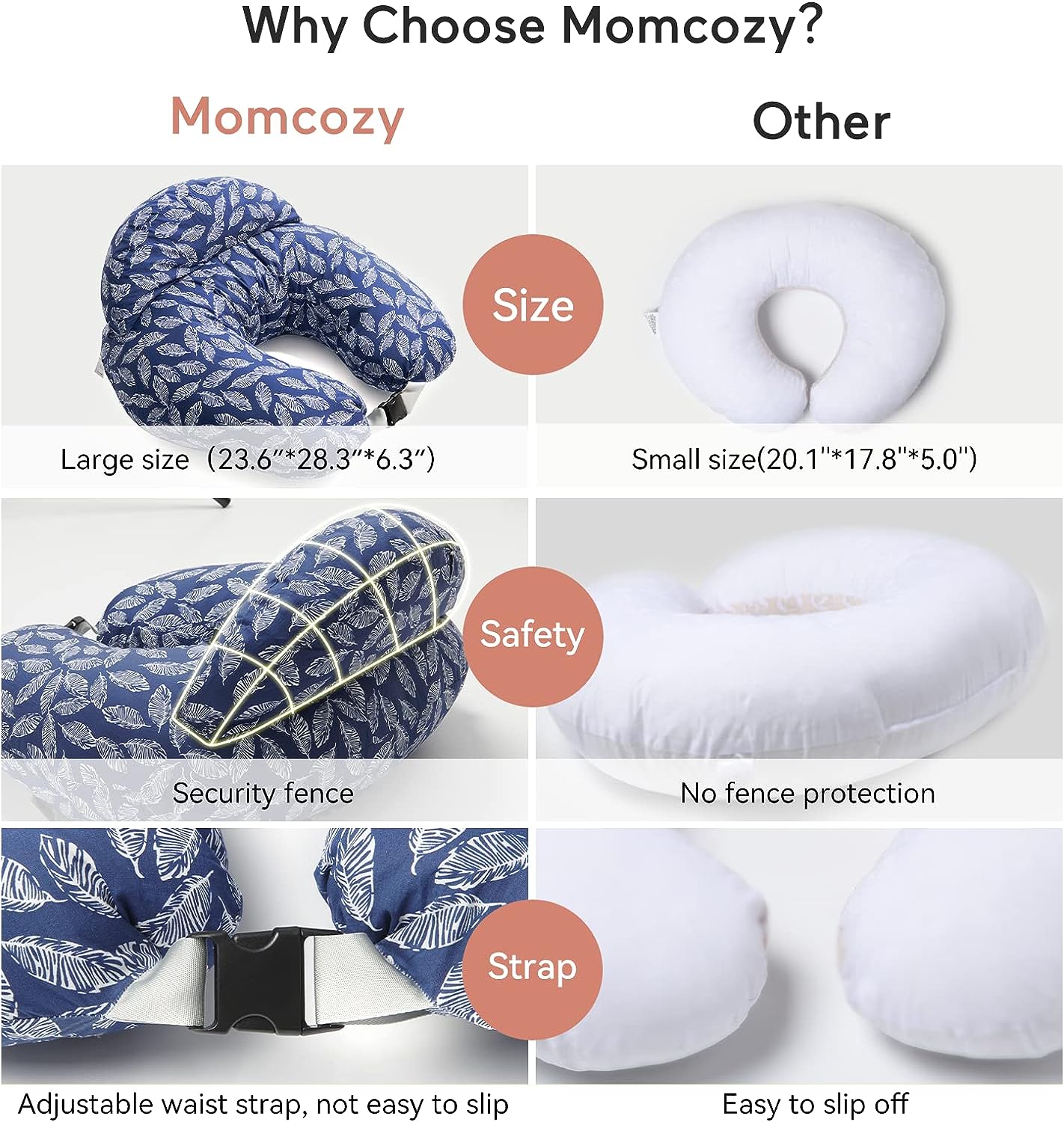 Nursing Pillow for Breastfeeding Original Plus Size Pillows for Mom and Baby