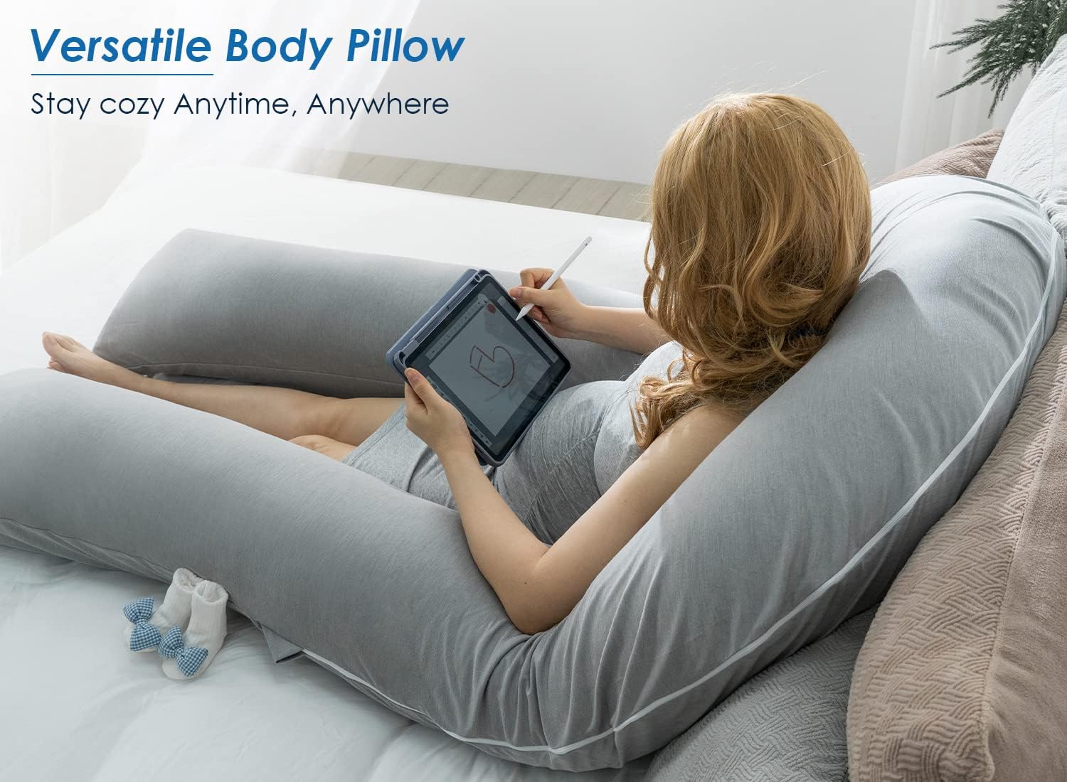 Cooling Maternity Pillow for Sleeping U Shaped Body Pillow for Pregnant Support