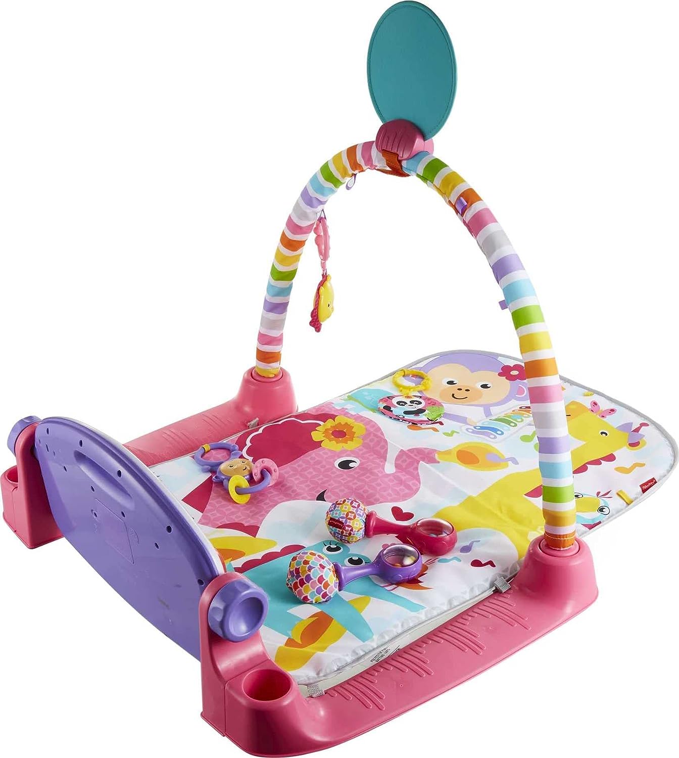 Fisher Price Baby Playmat Deluxe Kick & Play Piano Gym & Maracas with Smart Stages Learning Content