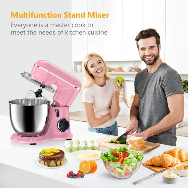 Samsaimo Stand Mixer,6.5-QT 660W 10-Speed Tilt-Head Food Mixer, Kitchen Electric Mixer with Bowl, Dough Hook, Beater, Whisk for Most Home Cooks