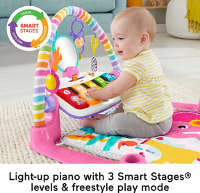 Fisher Price Baby Playmat Deluxe Kick & Play Piano Gym & Maracas with Smart Stages Learning Content