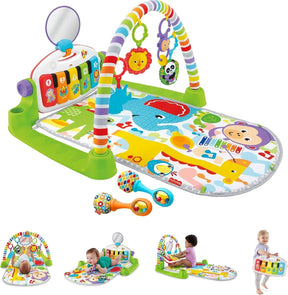 Fisher Price Baby Playmat Deluxe Kick & Play Piano Gym & Maracas with Smart Stages Learning Content