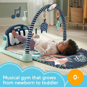 Fisher Price Baby Playmat Deluxe Kick & Play Piano Gym & Maracas with Smart Stages Learning Content