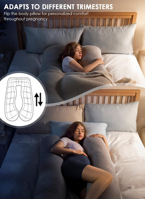 Cooling Maternity Pillow for Sleeping U Shaped Body Pillow for Pregnant Support