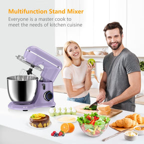 Samsaimo Stand Mixer,6.5-QT 660W 10-Speed Tilt-Head Food Mixer, Kitchen Electric Mixer with Bowl, Dough Hook, Beater, Whisk for Most Home Cooks