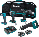 Makita GT401M1D1 40V Max XGT Brushless Lithium-Ion 1-1/4 in. Cordless Reciprocating Saw 4-Tool Combo Kit