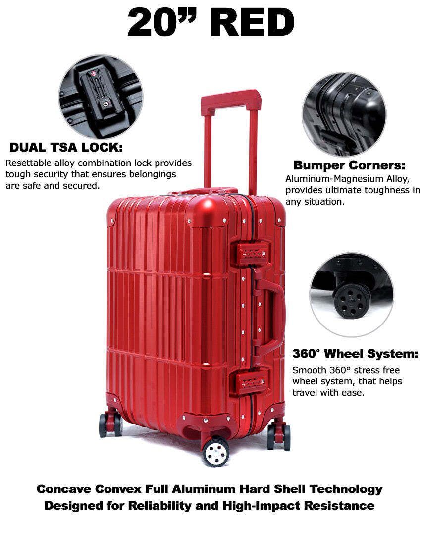 High-quality all-aluminum fuselage carry-on luggage