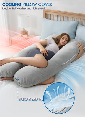 Cooling Maternity Pillow for Sleeping U Shaped Body Pillow for Pregnant Support