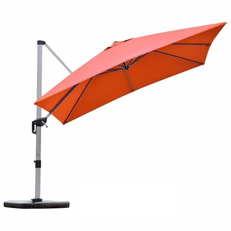 10 Ft Square Offset Patio Cantilever Umbrella with 360 Degree Tilt