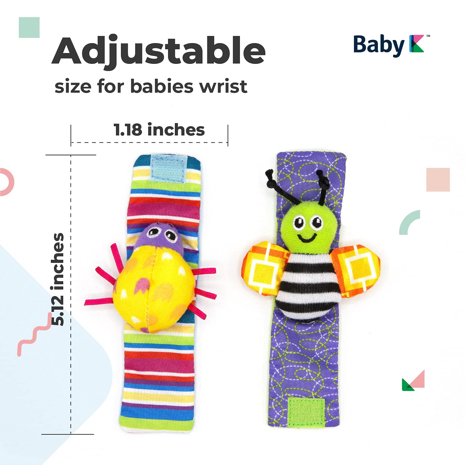 BABY Foot Finder Socks & Wrist Rattles - Newborn Toys for Baby