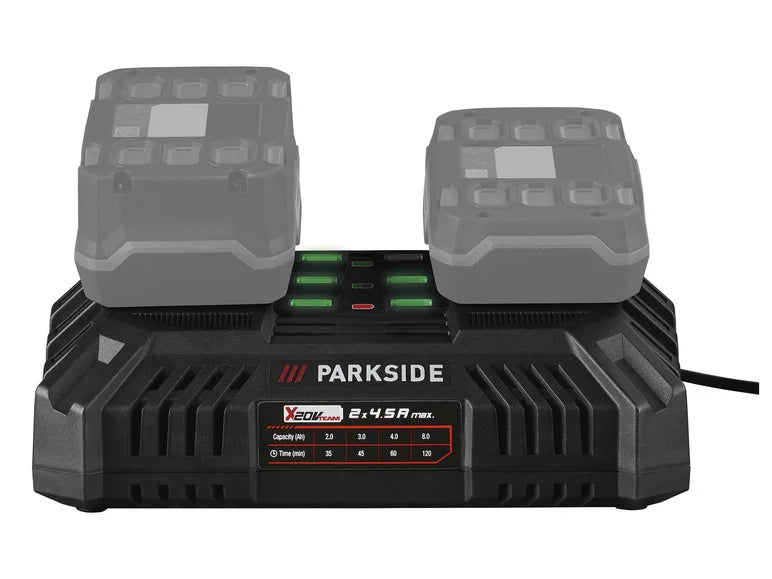 PARKSIDE® 40 V Akku-Kettensäge »PKSA 40-Li B2«, Set mit 2 Akkus und Doppelladegerät