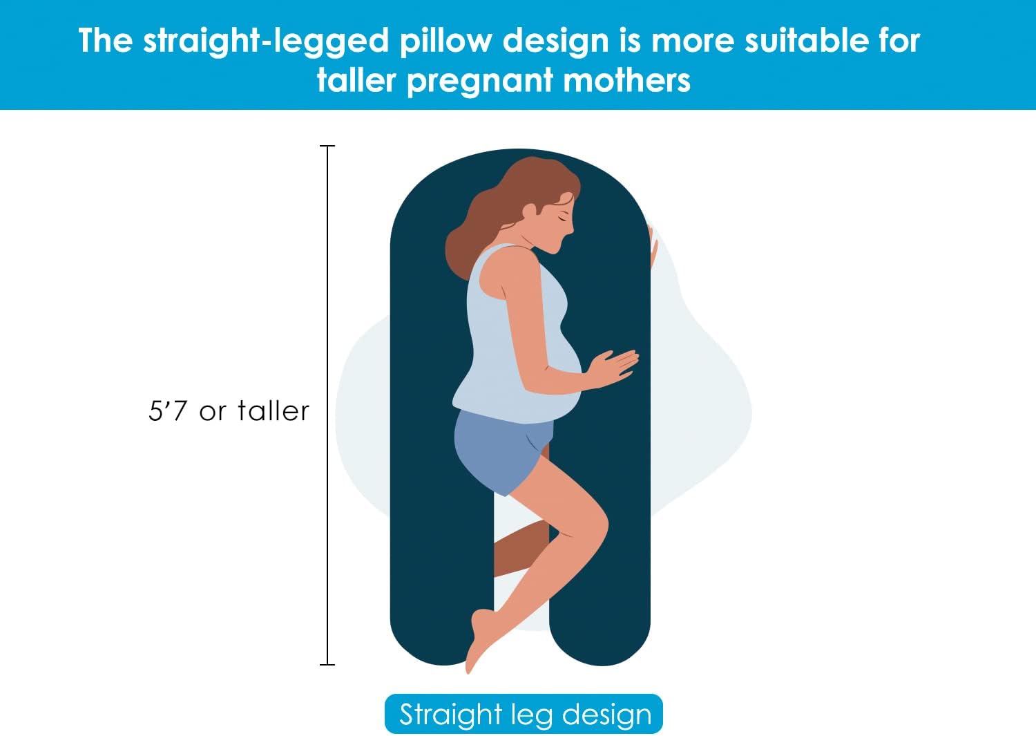 Cooling Maternity Pillow for Sleeping U Shaped Body Pillow for Pregnant Support