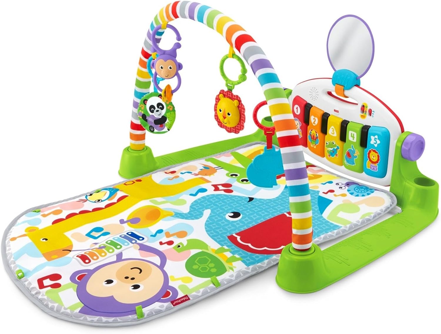 Fisher Price Baby Playmat Deluxe Kick & Play Piano Gym & Maracas with Smart Stages Learning Content