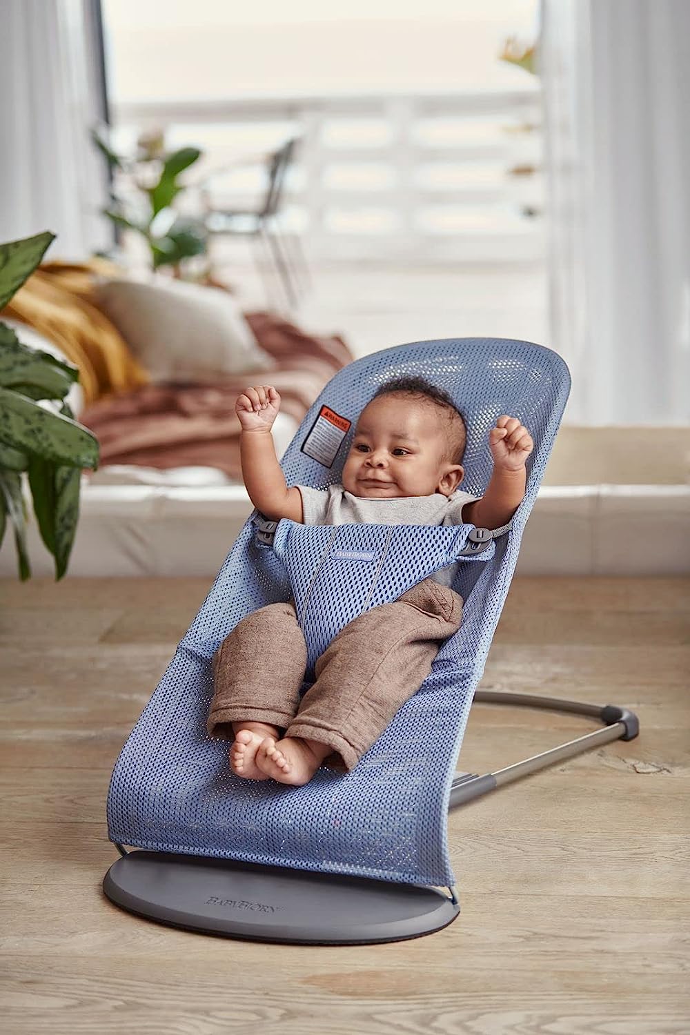 BabyBjörn Bouncer Bliss, Sand Gray, Cotton