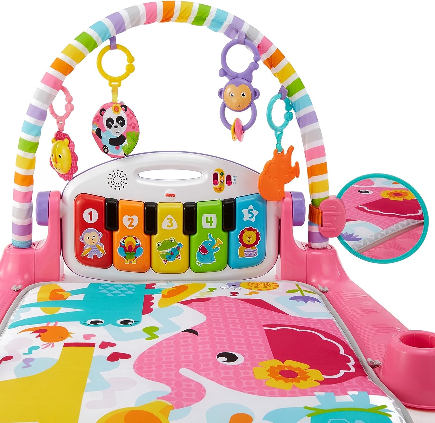 Fisher Price Baby Playmat Deluxe Kick & Play Piano Gym & Maracas with Smart Stages Learning Content