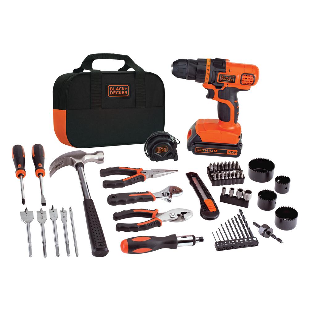 20 Volt MAX Lithium Ion Cordless Drill and Project Kit with Battery 1.5Ah, Charger and Kit Bag