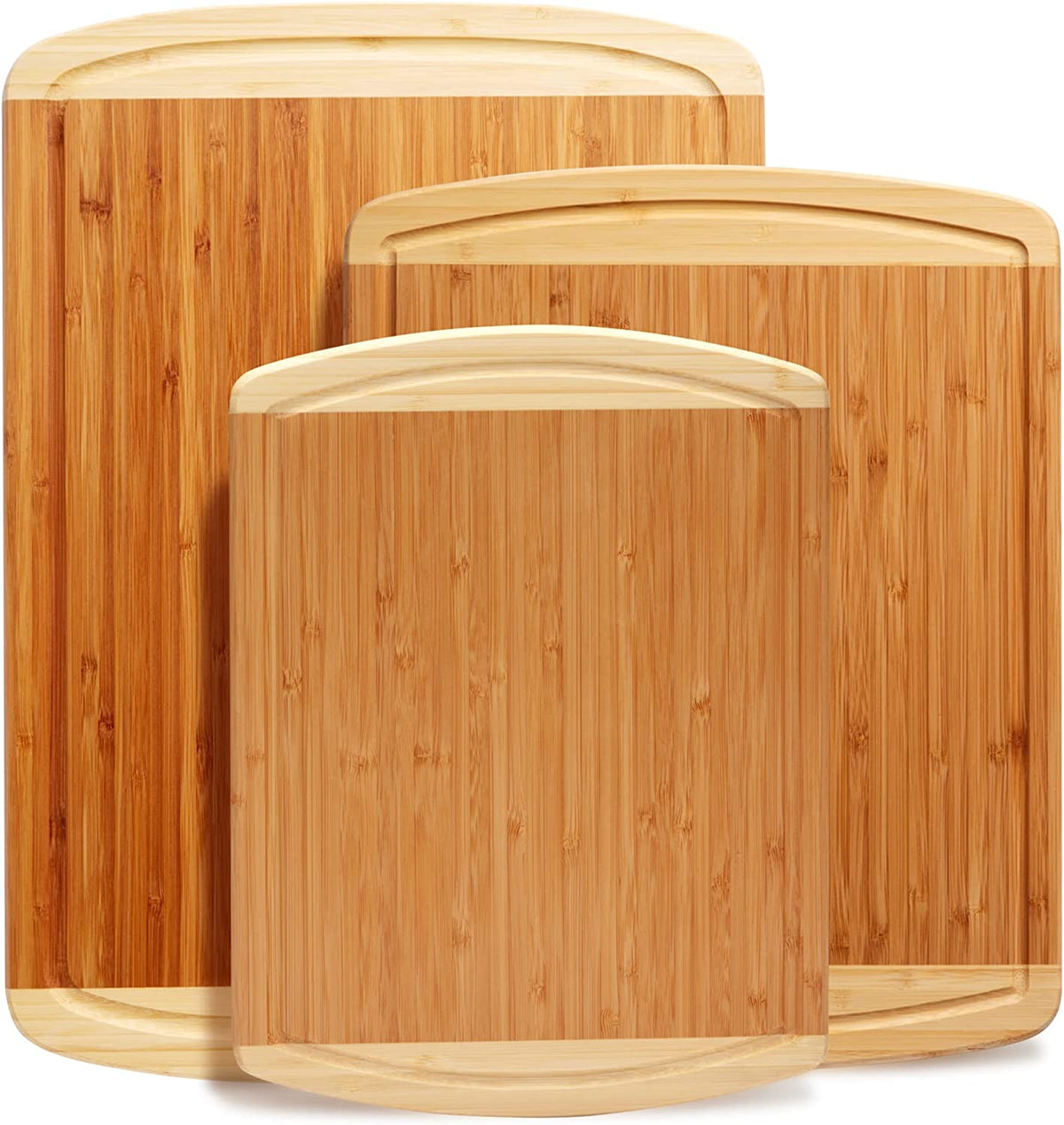 Organic bamboo cutting board set of 3