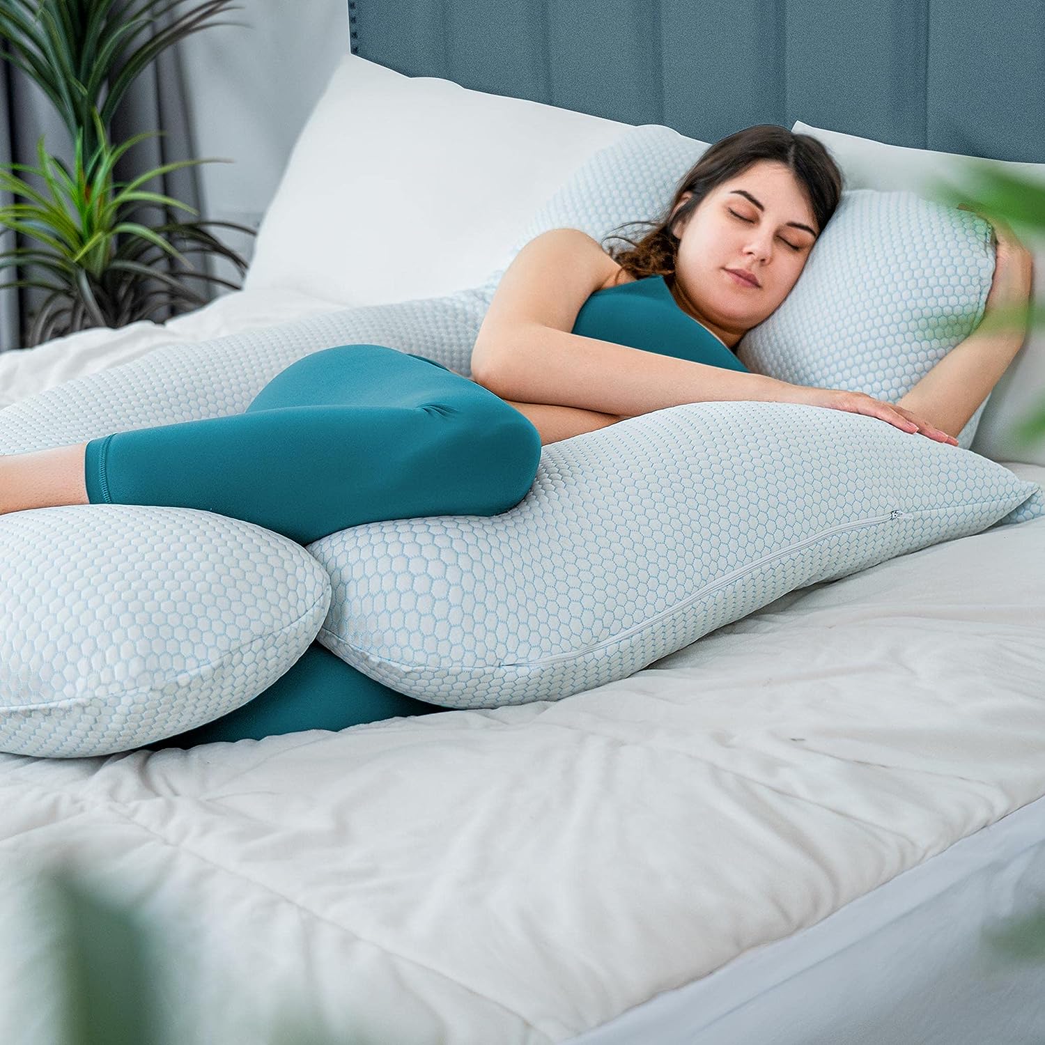 Cooling Maternity Pillow for Sleeping U Shaped Body Pillow for Pregnant Support