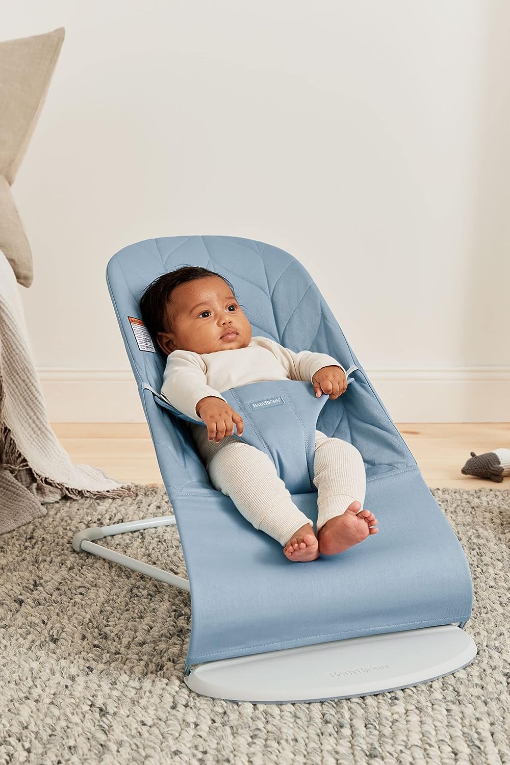 BabyBjörn Bouncer Bliss, Sand Gray, Cotton