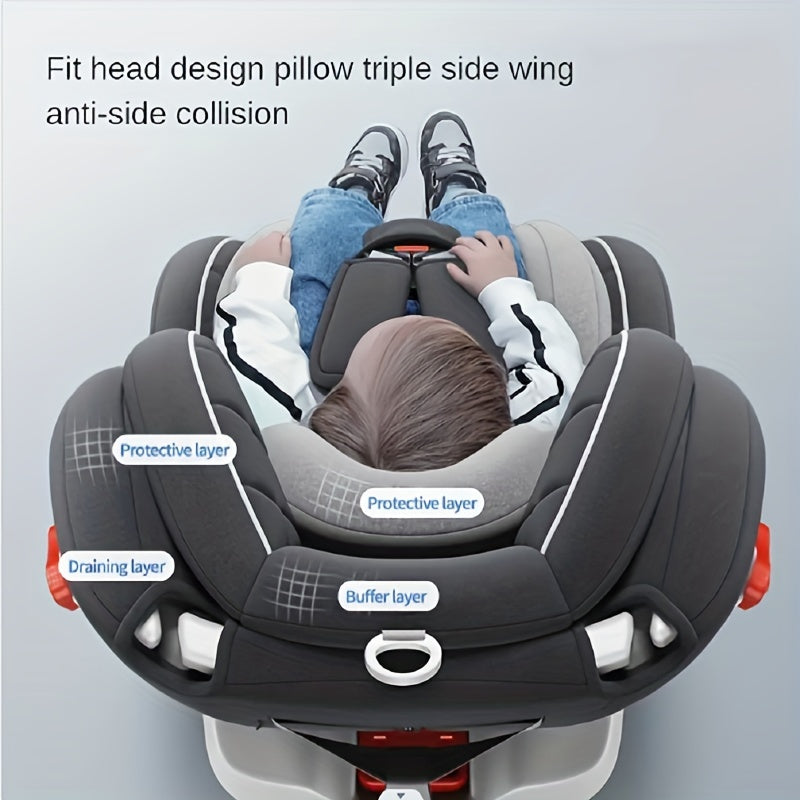 Universal 360° Rotating Baby Car Seat - Simple & Portable for Maximum Child Safety