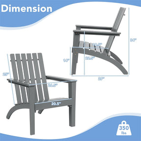 Outdoor Patio Acacia Wood Adirondack Lounge Chair