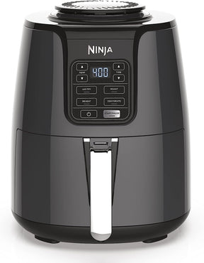 Ninja AF101 Air Fryer that Crisps, Roasts, Reheats, & Dehydrates, for Quick, Easy Meals, 4 Quart Capacity, & High Gloss Finish, Grey