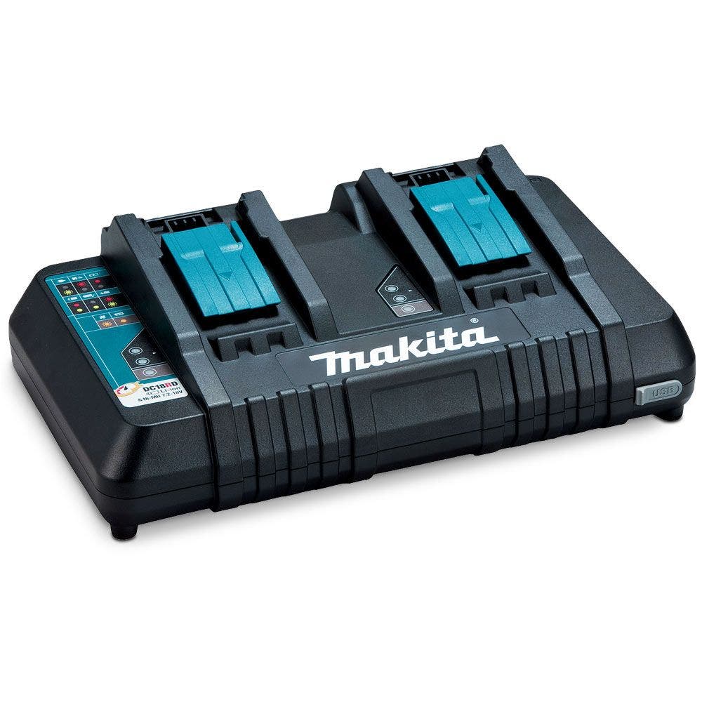 MAKITA 18V Lithium-ion Dual-Port Rapid Battery Charger DC18RD 1969360