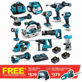 MAKITA 18V Brushless 12 Piece 3 x 5.0Ah Combo Kit DLX1202TX1