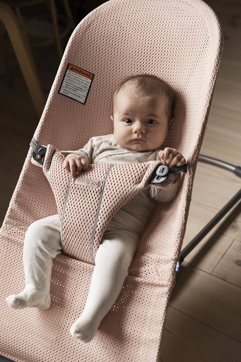 BabyBjörn Bouncer Bliss, Sand Gray, Cotton