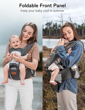 Baby Carrier Front Facing Holder, Hip Seat, Dad Kangaroo Carrier ,Toddler Chest Hybrid Wrap Carrier