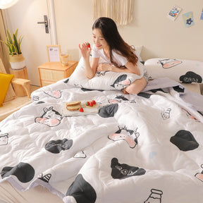 Summer Children Cartoon Cool Ice Silk Blanket Queen King Size