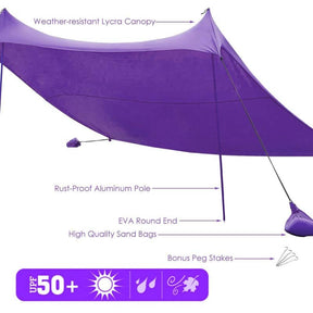 10 x 9 Foot Family Beach Tent Canopy Sunshade