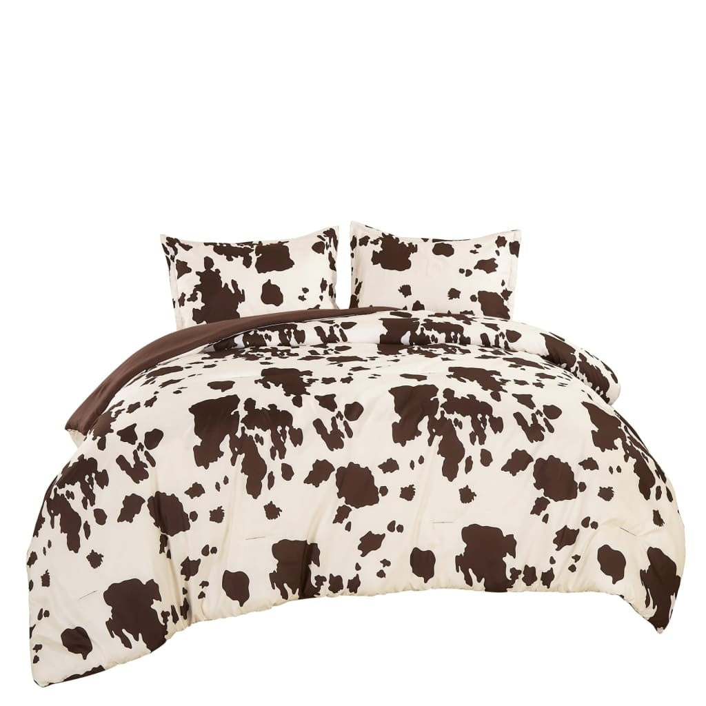 Rustic Cowhide Brown Comforter Set - 3 Piece Set