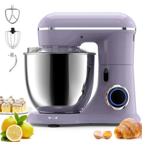 Samsaimo Stand Mixer,6.5-QT 660W 10-Speed Tilt-Head Food Mixer, Kitchen Electric Mixer with Bowl, Dough Hook, Beater, Whisk for Most Home Cooks