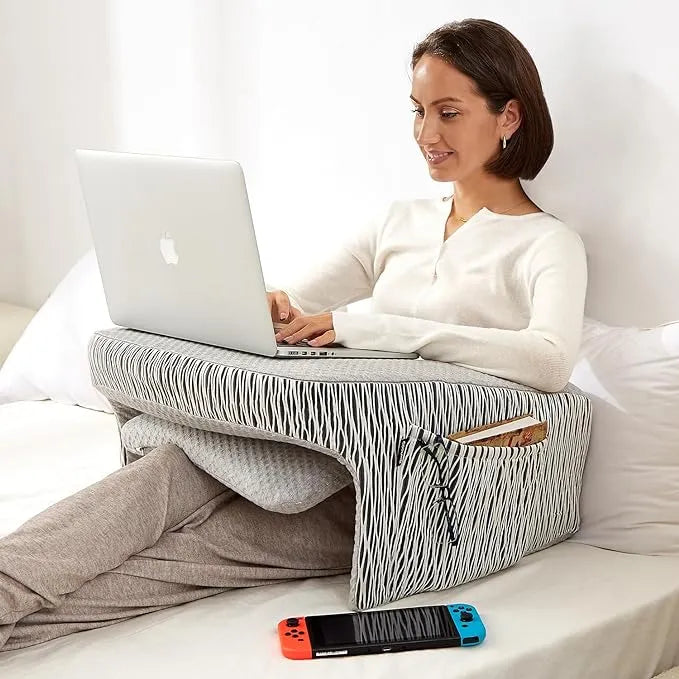 💥Last Day Buy 1 Get 1 Free💥Memory Foam Lap Desk Pillow for Reading, Working, Playing, Crocheting in Bed Couch