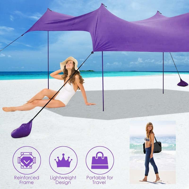 10 x 9 Foot Family Beach Tent Canopy Sunshade