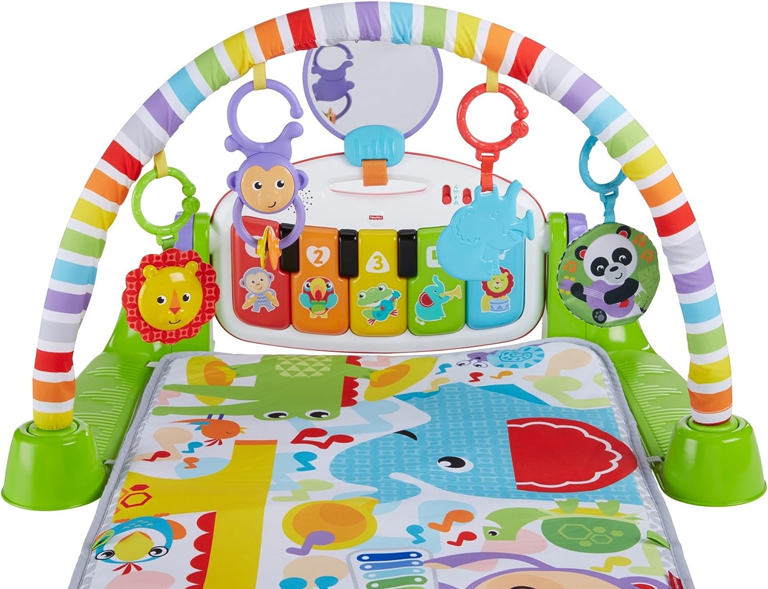 Fisher Price Baby Playmat Deluxe Kick & Play Piano Gym & Maracas with Smart Stages Learning Content