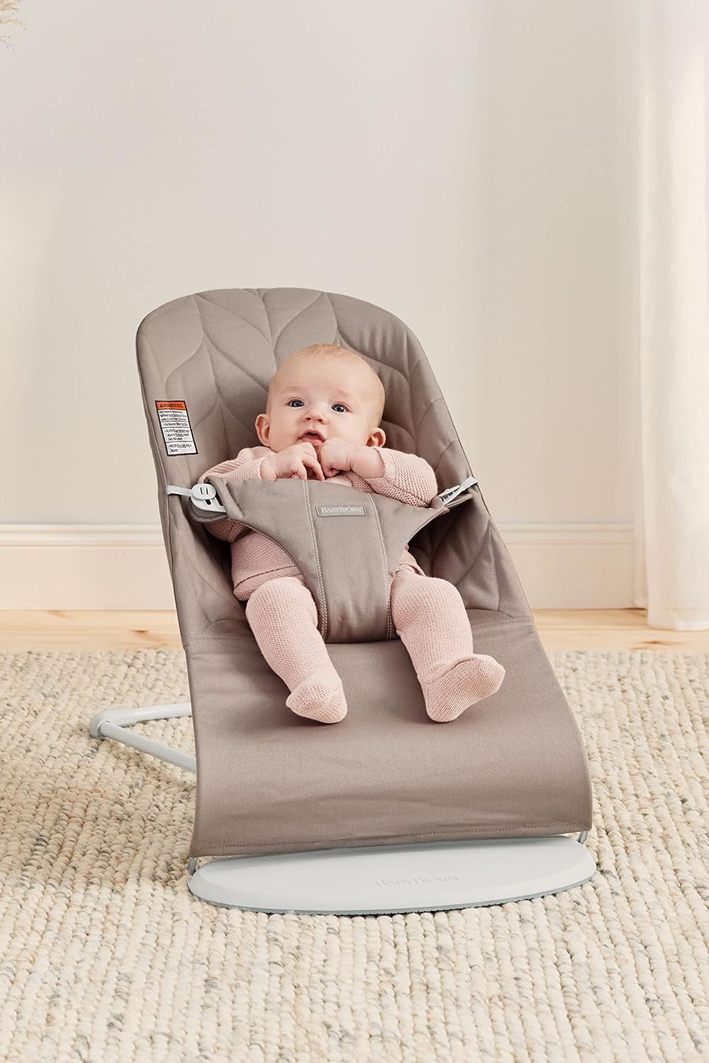 BabyBjörn Bouncer Bliss, Sand Gray, Cotton