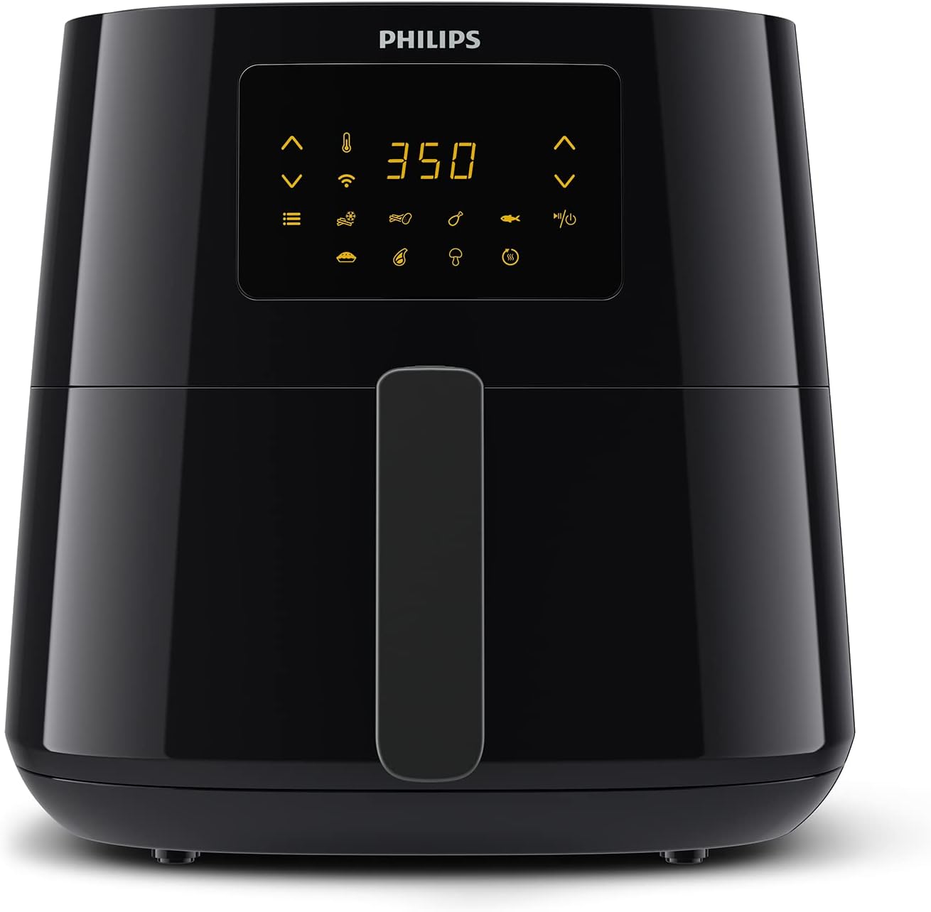 PHILIPS Essential Connected XL 2.65lb/6.2L Capacity Digital Airfryer with Rapid Air Technology, Wi-Fi Connected (Kitchen+ App), Alexa Compatible, Black- HD9280/91, Compact