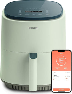 COSORI Air Fryer 4 Qt, 7 Cooking Functions Airfryer, 150+ Recipes on Free App, 97% less fat Freidora de Aire, Dishwasher-safe, Designed for 1-3 People, Lite 4.0-Quart Smart Air Fryer, Sage Green